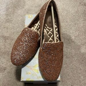 Birdies Starling Loafers Flats Crushed Gold Size 8 Brand New, Never Worn